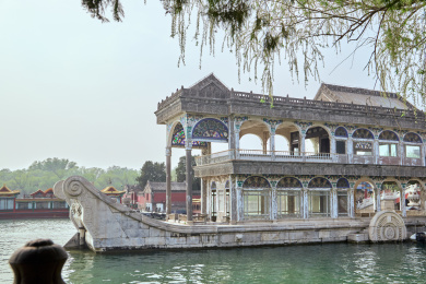 北京颐和园里的著名景点石画舫