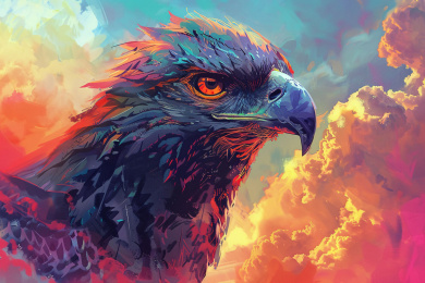 企业文化墙雄鹰概念插图，国际生物多样性日