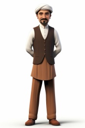 身穿传统服饰的中东男子