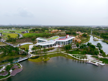 航拍2024成都世界园艺博览会郫都分会场