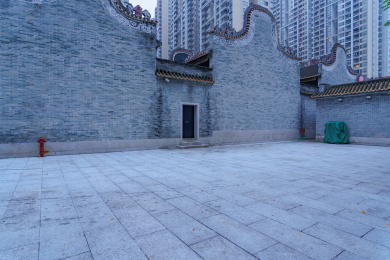 广州天河区猎德村祠堂宗祠传统岭南建筑