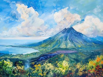 雄伟的火山山峰