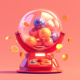 3D立体卡通抽奖机