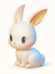 可爱卡通小兔子3D