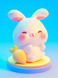 可爱卡通小兔子3D