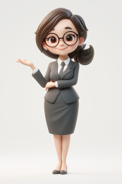 3D卡通正装女士推荐动作