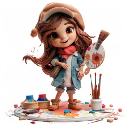 小女孩画家