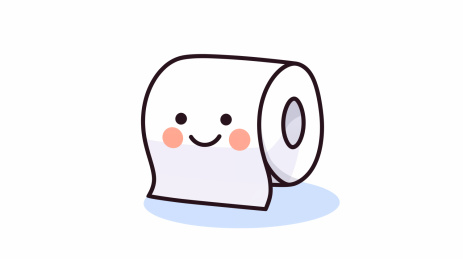 手绘卡通卫生纸插画
