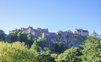 英国苏格兰爱丁堡城堡森林