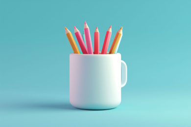 彩色铅笔学习办公文具教师节教育学习插图