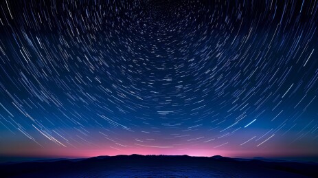 壮观的夜空繁星延时摄影