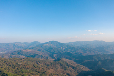 航拍云南景迈山山脉森林风光