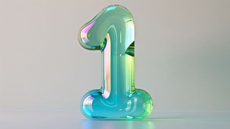 3D立体数字1商场开业倒计时场景海报插图