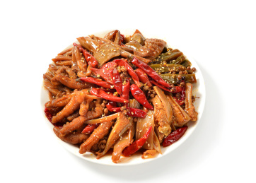 无骨鸡爪椒麻贡菜大杂烩