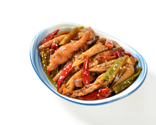 无骨鸡爪椒麻贡菜大杂烩