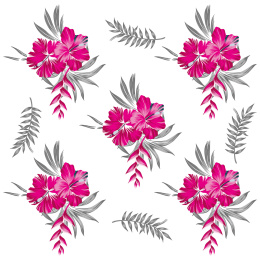 红色花朵装饰纹理