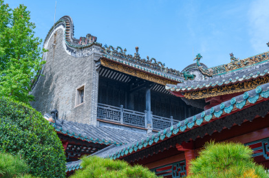 佛山祖庙博物馆传统中式岭南庭院与古建筑