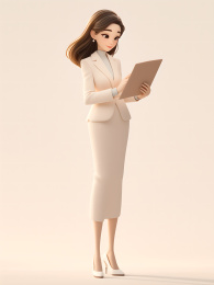 3D卡通商务职业女士