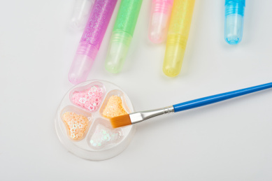 儿童涂鸦手工闪光金粉画材料