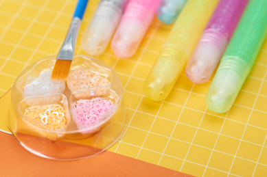 儿童涂鸦手工闪光金粉画材料