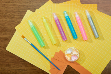 儿童涂鸦手工闪光金粉画材料