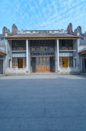 佛山祖庙黄飞鸿纪念馆传统中式岭南庭院