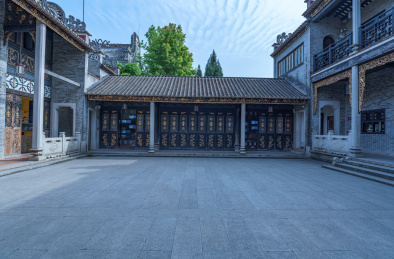佛山祖庙黄飞鸿纪念馆传统中式岭南庭院