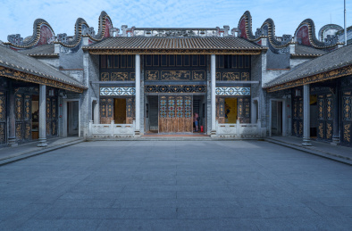 佛山祖庙黄飞鸿纪念馆传统中式岭南庭院