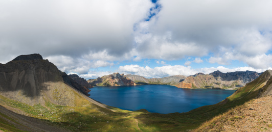 长白山天池西坡视角