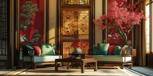 极奢皇家古典中国风新中式客厅起居室装饰