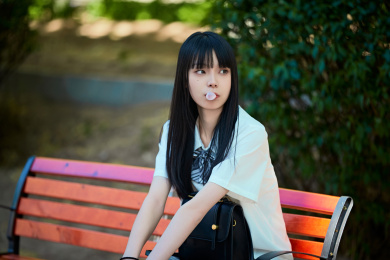 穿着日系JK制服的亚洲少女