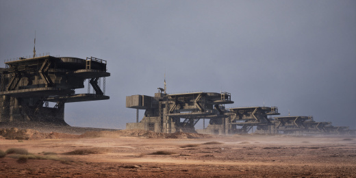 未来科幻沙漠废土风场景