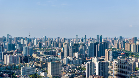 成都天府熊猫塔339及附近城市航拍