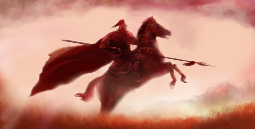 金戈铁马厚涂中国风古代三国名将骑马征战