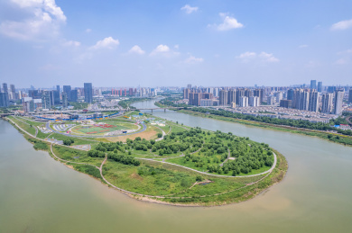 中国长沙马栏山鸭嘴公园半岛