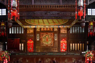 中国天津市广东会馆建筑内部