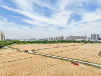 航拍江苏夏收