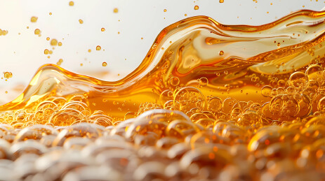 3D金黄色啤酒液体喝气泡特写夏天消夏饮品