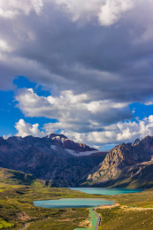 川西甘孜巴塘海子山姊妹湖 