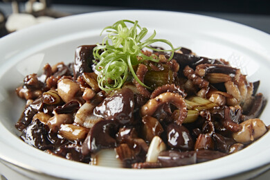 葱烧红肉菇海鲜小八爪