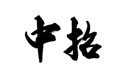 书法毛笔字汉字手写中招