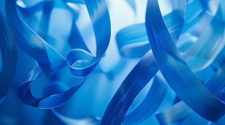 蓝色布条布纹壁纸背景