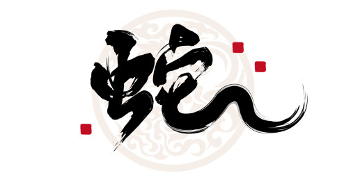 蛇手写字