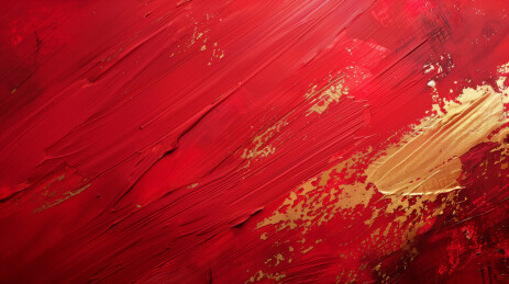 红色金漆笔刷抽象背景