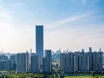 中国上海浦东上海SK大厦航拍航拍