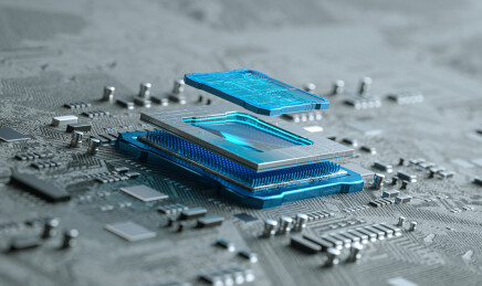 科技芯片封装微距特写