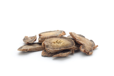 切片的三七，中药材