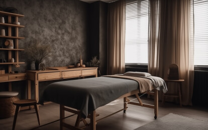 美容美体按摩床铺房间环境