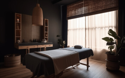 美容美体按摩床铺房间环境