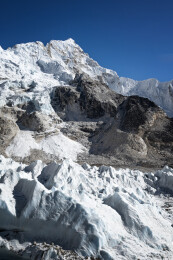 尼泊尔ebc徒步中的ebc大本营，昆布冰